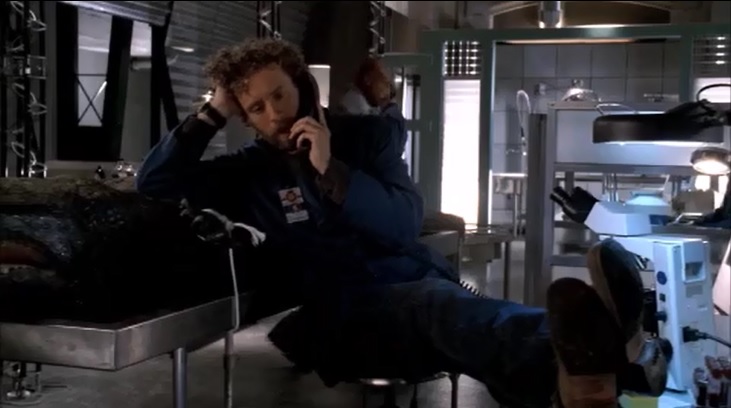 The Girl in the Gator Hodgins Leaning on Alligator
